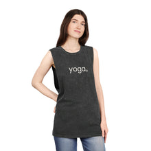 Load image into Gallery viewer, yoga. Off White Unisex Stonewash Tank Top